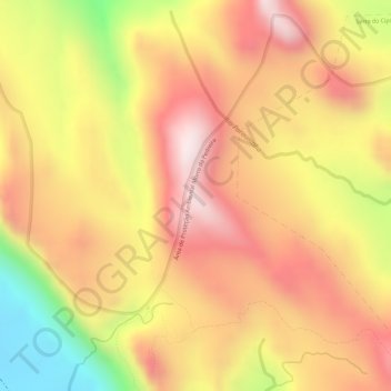 Mapa topográfico Pico, altitude, relevo