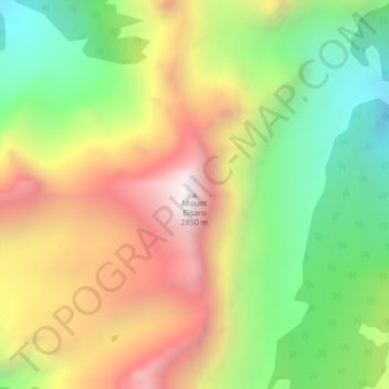 Mapa topográfico Mount Bisaro, altitude, relevo