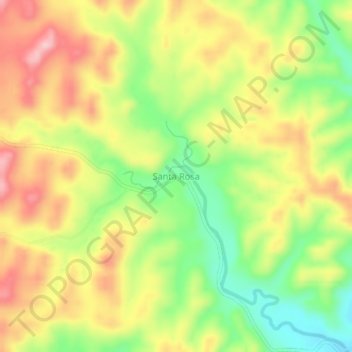 Mapa topográfico Santa Rosa, altitude, relevo