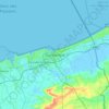 Mapa topográfico Dunkerque, altitude, relevo