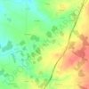 Mapa topográfico La Mulnière, altitude, relevo