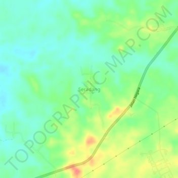 Mapa topográfico Seradang, altitude, relevo