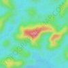 Mapa topográfico Montagne Cariacou, altitude, relevo