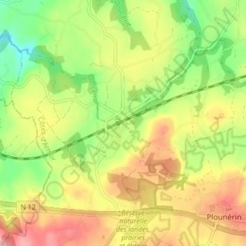 Mapa topográfico La Gare, altitude, relevo
