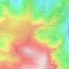 Mapa topográfico El Calvitero, altitude, relevo