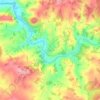 Mapa topográfico Angueira, altitude, relevo