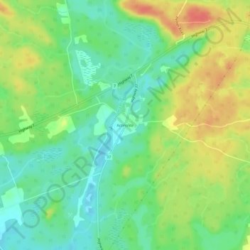 Mapa topográfico Actinolite, altitude, relevo