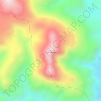 Mapa topográfico Cerro Guatimala, altitude, relevo