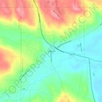 Mapa topográfico Stillwater, altitude, relevo