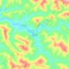 Mapa topográfico Águas Frias de Cima, altitude, relevo