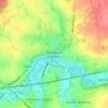 Mapa topográfico Merbes-le-Château, altitude, relevo