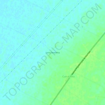 Mapa topográfico Santa Teresinha, altitude, relevo