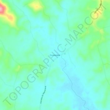 Mapa topográfico Contendas, altitude, relevo
