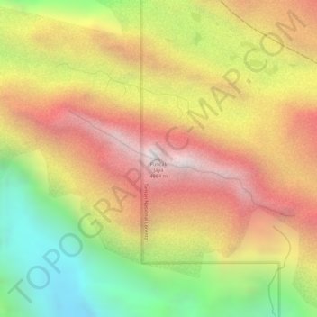 Mapa topográfico Puncak Jaya, altitude, relevo