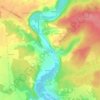 Mapa topográfico Les Pontonnières, altitude, relevo