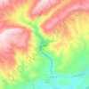 Mapa topográfico Halbun, altitude, relevo