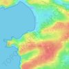 Mapa topográfico Kernaveno, altitude, relevo