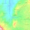 Mapa topográfico Cipanas, altitude, relevo