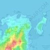 Mapa topográfico Os Pardiños, altitude, relevo