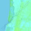 Mapa topográfico Pantai Remis, altitude, relevo