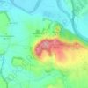 Mapa topográfico Punto geodésico de Gazólaz, altitude, relevo