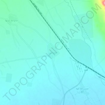 Mapa topográfico Ghale Boland, altitude, relevo