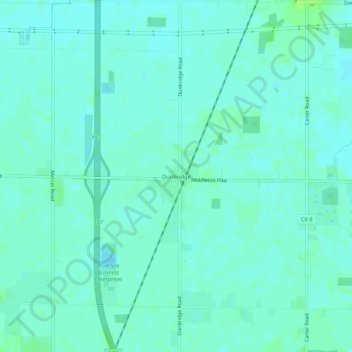 Mapa topográfico Dunbridge, altitude, relevo