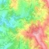 Mapa topográfico Proselha, altitude, relevo