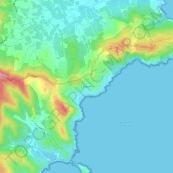 Mapa topográfico L'Escalet, altitude, relevo