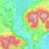 Mapa topográfico Louisias, altitude, relevo