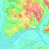 Mapa topográfico Gau, altitude, relevo