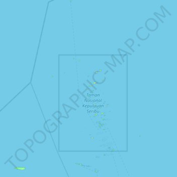 Mapa topográfico Pulau Lipan, altitude, relevo