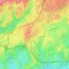 Mapa topográfico Alcoitão, altitude, relevo