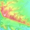 Mapa topográfico Altos de Jalisco, altitude, relevo