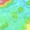 Mapa topográfico Volcà del Montsacopa, altitude, relevo