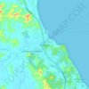 Mapa topográfico Mersing, altitude, relevo