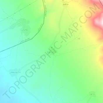 Mapa topográfico Biatan-e Olya, altitude, relevo