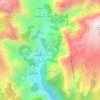 Mapa topográfico Murteira, altitude, relevo
