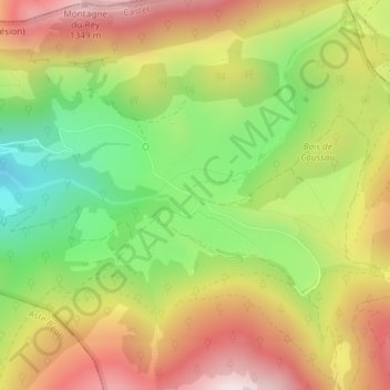 Mapa topográfico Port de Castet, altitude, relevo