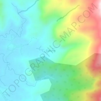 Mapa topográfico Galung, altitude, relevo