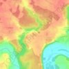 Mapa topográfico Vilquier, altitude, relevo