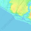 Mapa topográfico Newport Beach, altitude, relevo