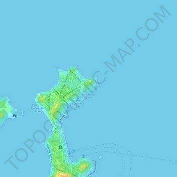 Mapa topográfico Morro do Castelo, altitude, relevo