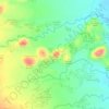 Mapa topográfico Gunung Guntur, altitude, relevo