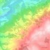 Mapa topográfico Travassos, altitude, relevo