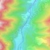 Mapa topográfico Pont de Cazaux, altitude, relevo