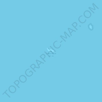 Mapa topográfico Cake Rock, altitude, relevo