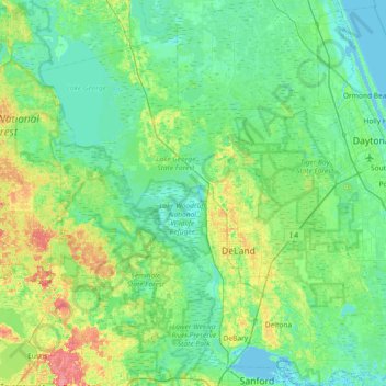 Mapa topográfico Jones Island, altitude, relevo
