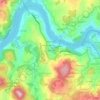 Mapa topográfico Covas de Baixo, altitude, relevo