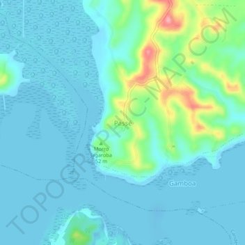 Mapa topográfico Passé, altitude, relevo